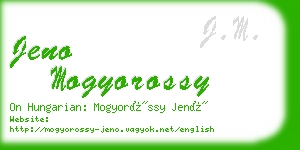 jeno mogyorossy business card